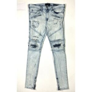 PacSun Jeans Men's 32x32 Stacked Skinny Distressed Comfort Stretch Denim